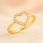 Load image into Gallery viewer, Sparkling Heart of Gold Diamond Ring