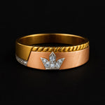 Load image into Gallery viewer, TRI-Tone Cown Gold Ring
