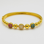 Load image into Gallery viewer, Triple Charm Harmony Bangle
