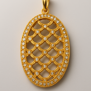 Celestia Lattice Oval Pendant Sri Lanka