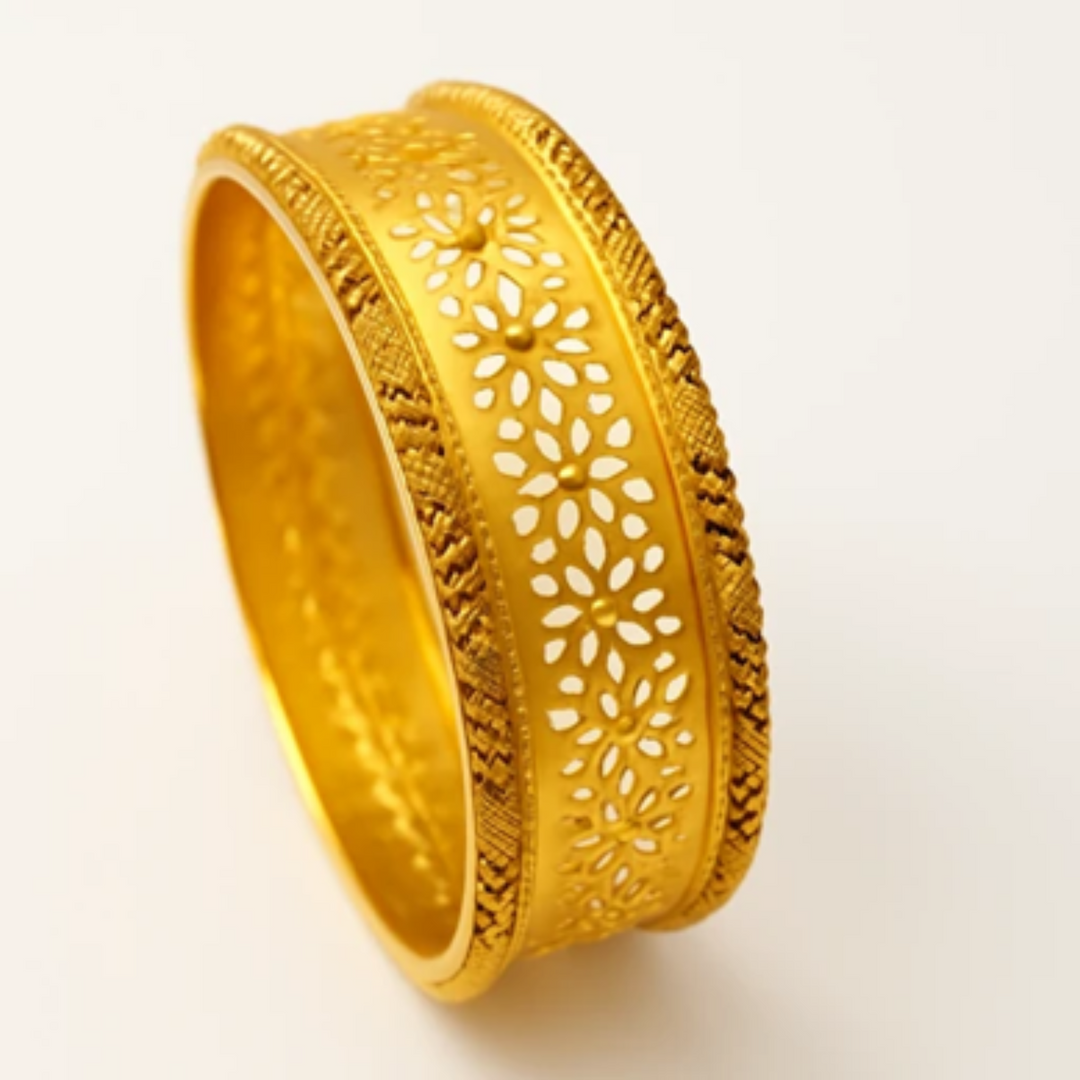 Heritage Golden Lace Filigree Bangle