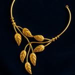 Load image into Gallery viewer, Leaf Motif Gold Necklace Sri Lanka
