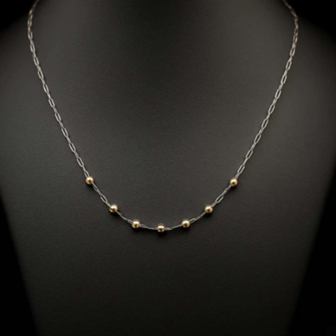 Dual Tone Chain Necklace Sri Lanka