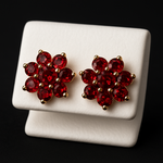 Load image into Gallery viewer, Ruby Blossom Stud Earrings
