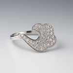 Load image into Gallery viewer, White Gold Pavé Diamond Ring Sri Lanka
