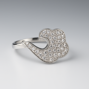 White Gold Pavé Diamond Ring Sri Lanka