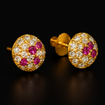 Load image into Gallery viewer, Golden Blossom Studs
