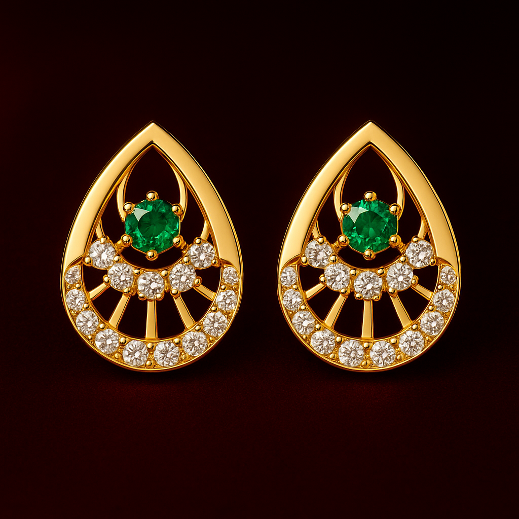 Emerald Earrings Sri Lanka
