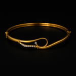 Load image into Gallery viewer, Unique Gold Loop Bangle Bracelet Design for Women
