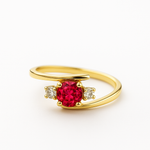Load image into Gallery viewer, Crimson Grace Gold Ring Sri Lanka
