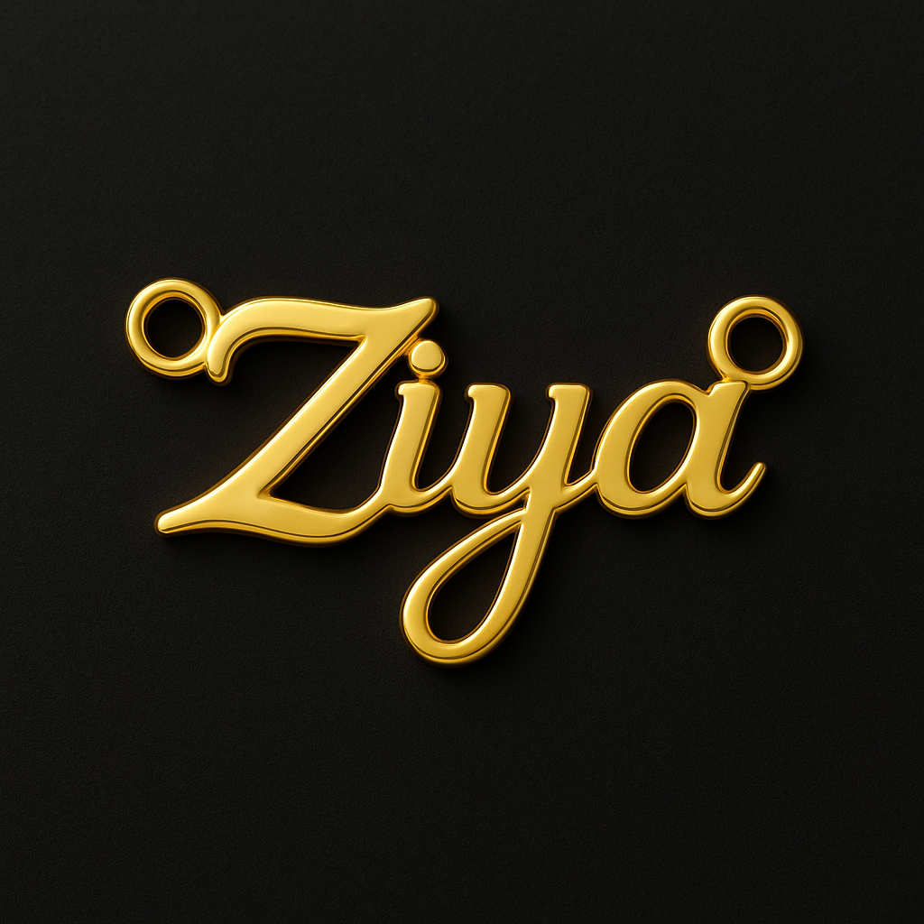 Customized Gold Name Pendant Sri Lanka