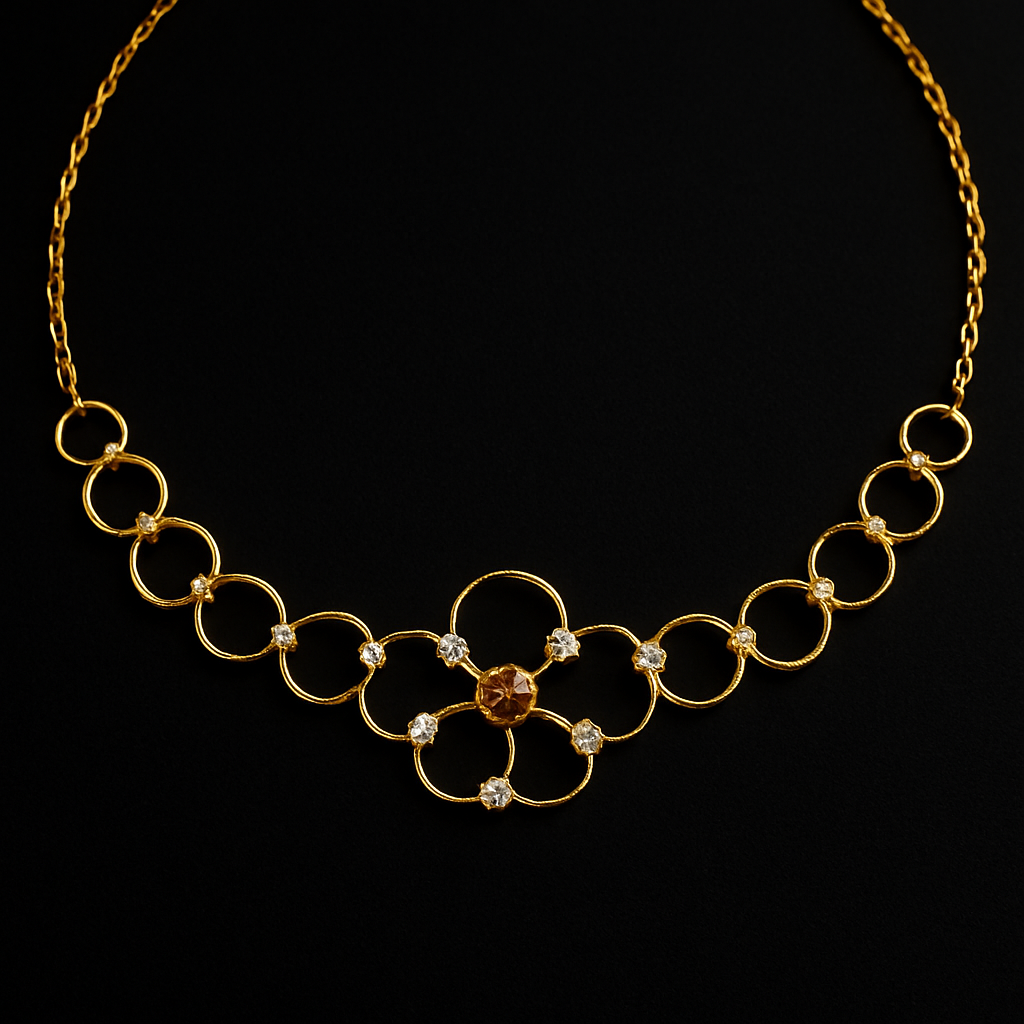 Golden Harmony Floral Link Bracelet